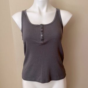 Uniqlo Ribbed Henley Tank Top